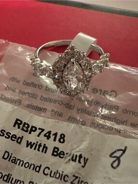 Blessed with Beauty Ring RBP7418 Silver Size 8